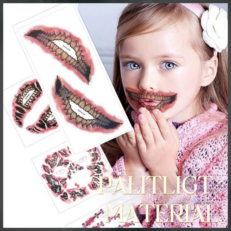 Realistické hororové halloweenské tetování – Doplňte svůj halloweenský make-up