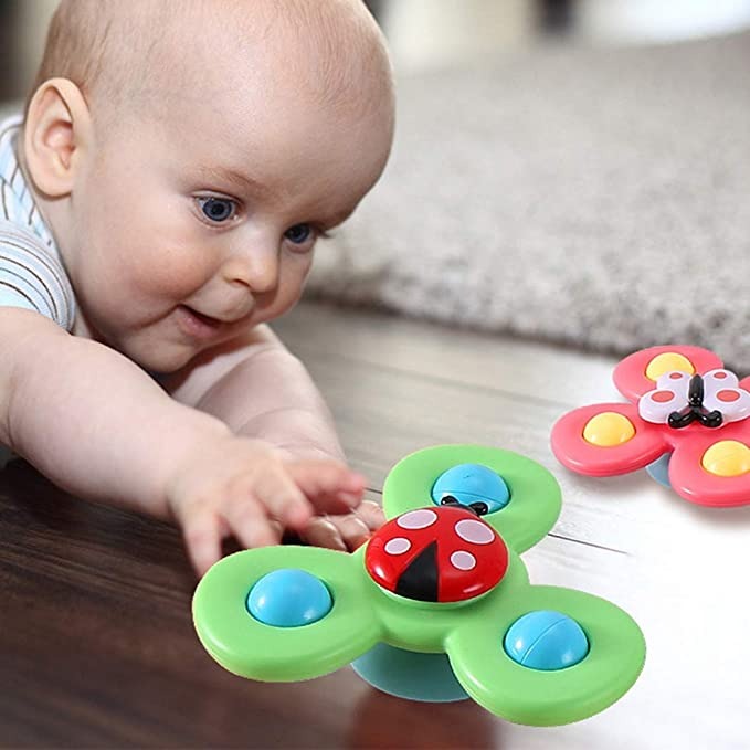 Rotační spinner s přísavkou, 3 ks