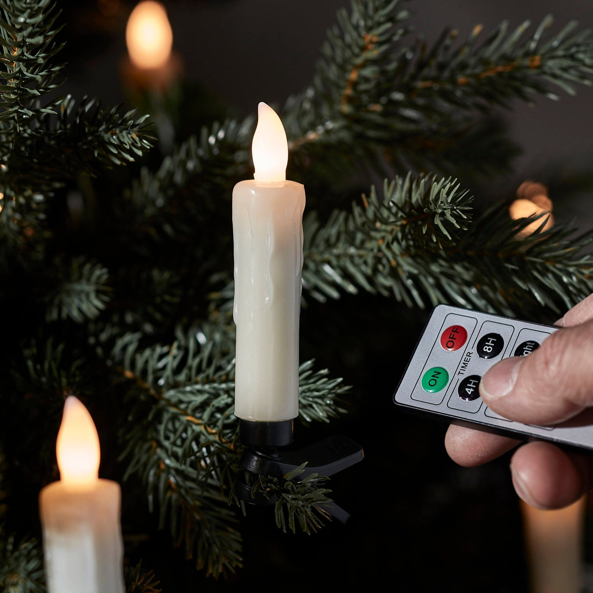 Sada 20 bezdrátových LED svíček na vánoční stromeček