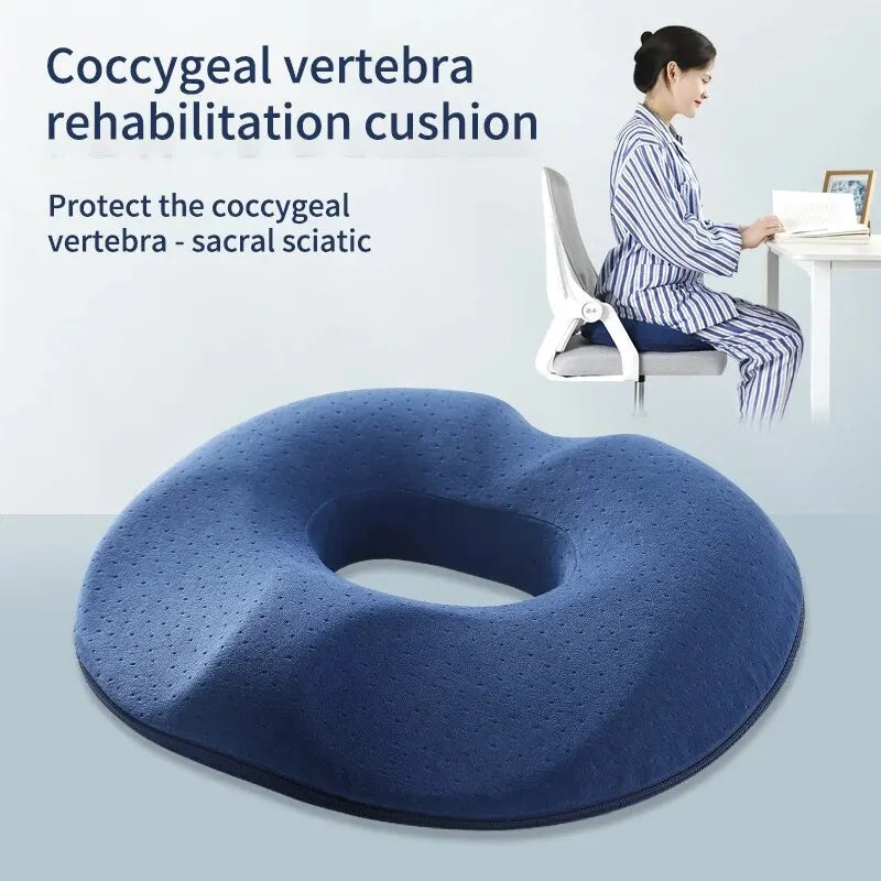 Sedací polštář z paměťové pěny pro úlevu kostrče a páteře, ergonomický a pohodlný