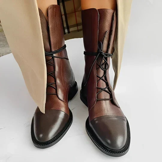 ŠNěrovací kozačky do poloviny lýtek pro stylové pohodlí