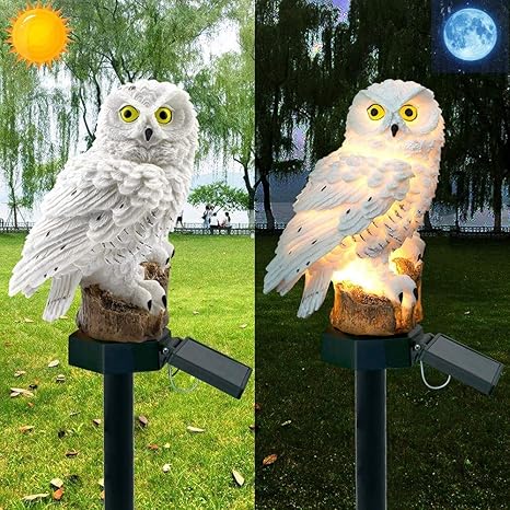 Solární zahradní osvětlení ve tvaru sovy