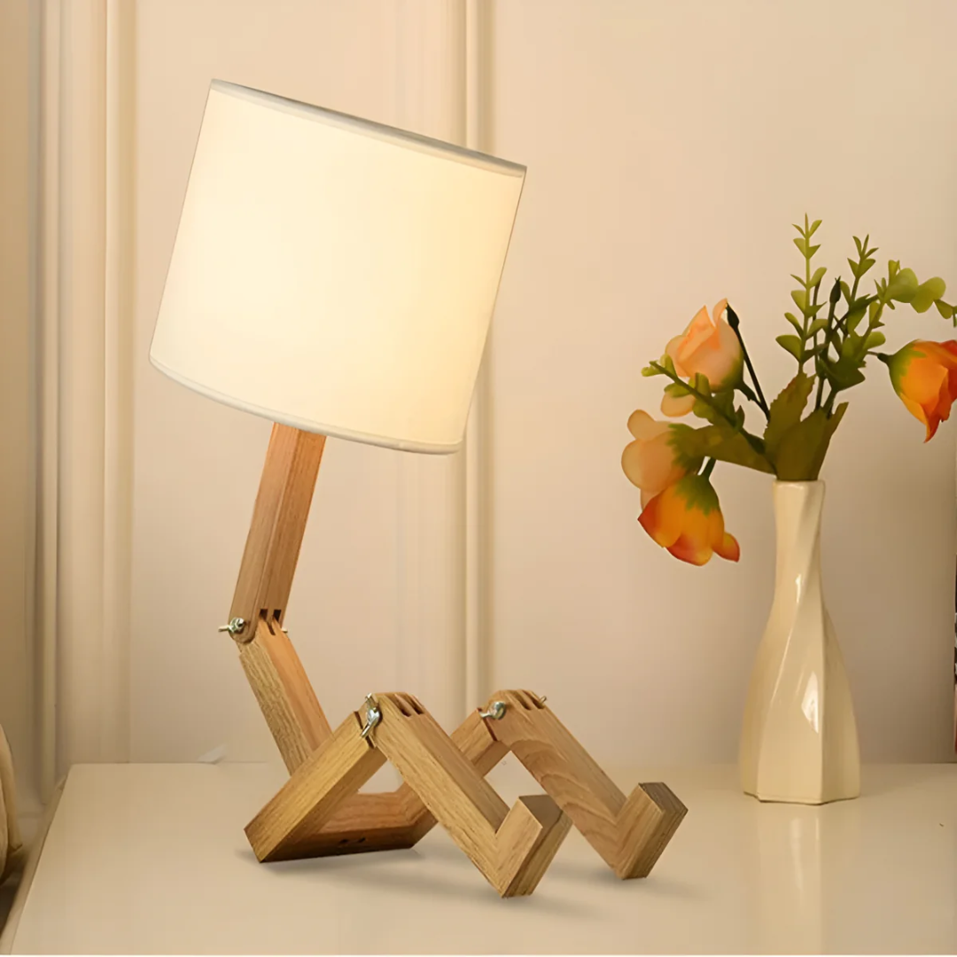 Stolní lampa | Designové flexibilní dřevěné svítidlo