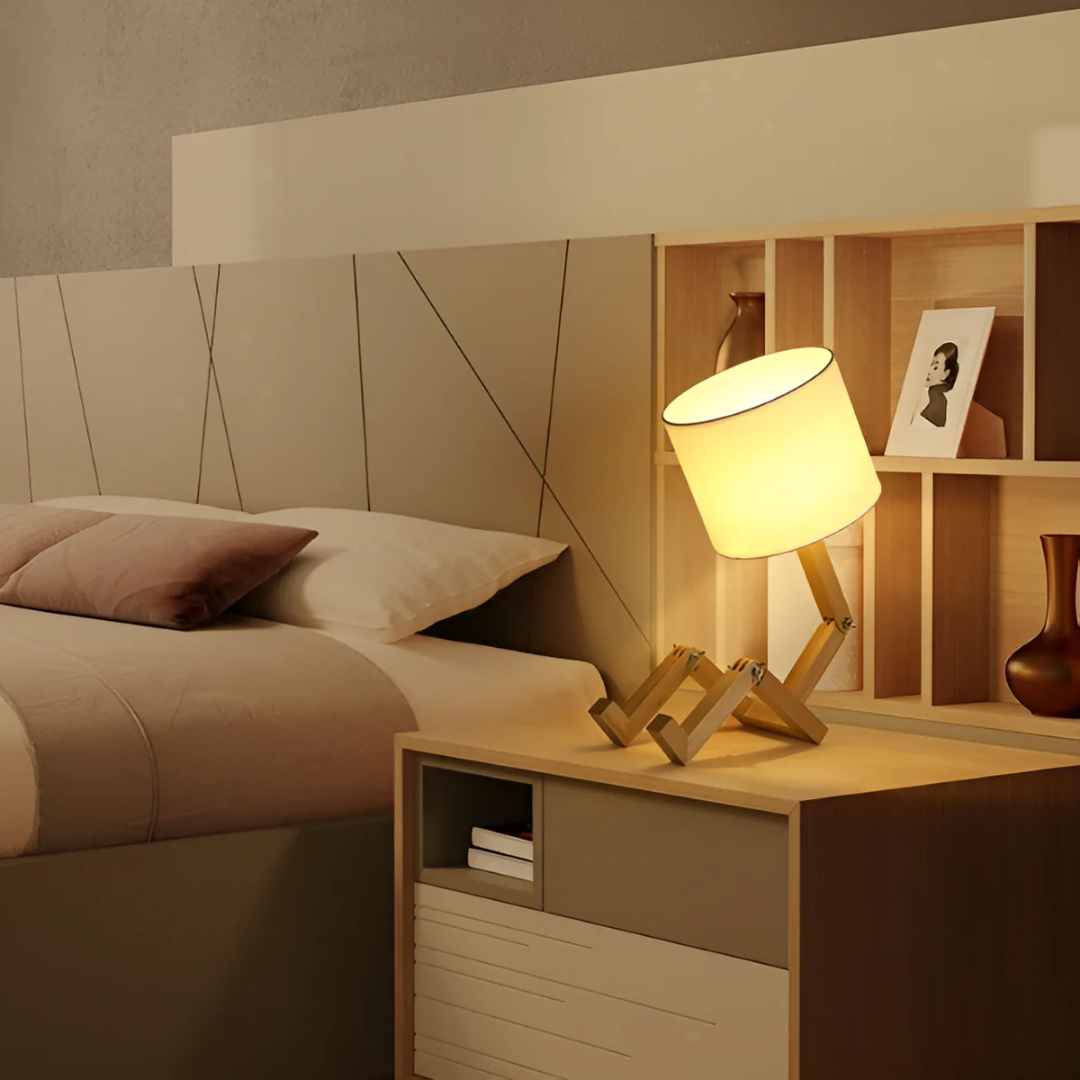 Stolní lampa | Designové flexibilní dřevěné svítidlo