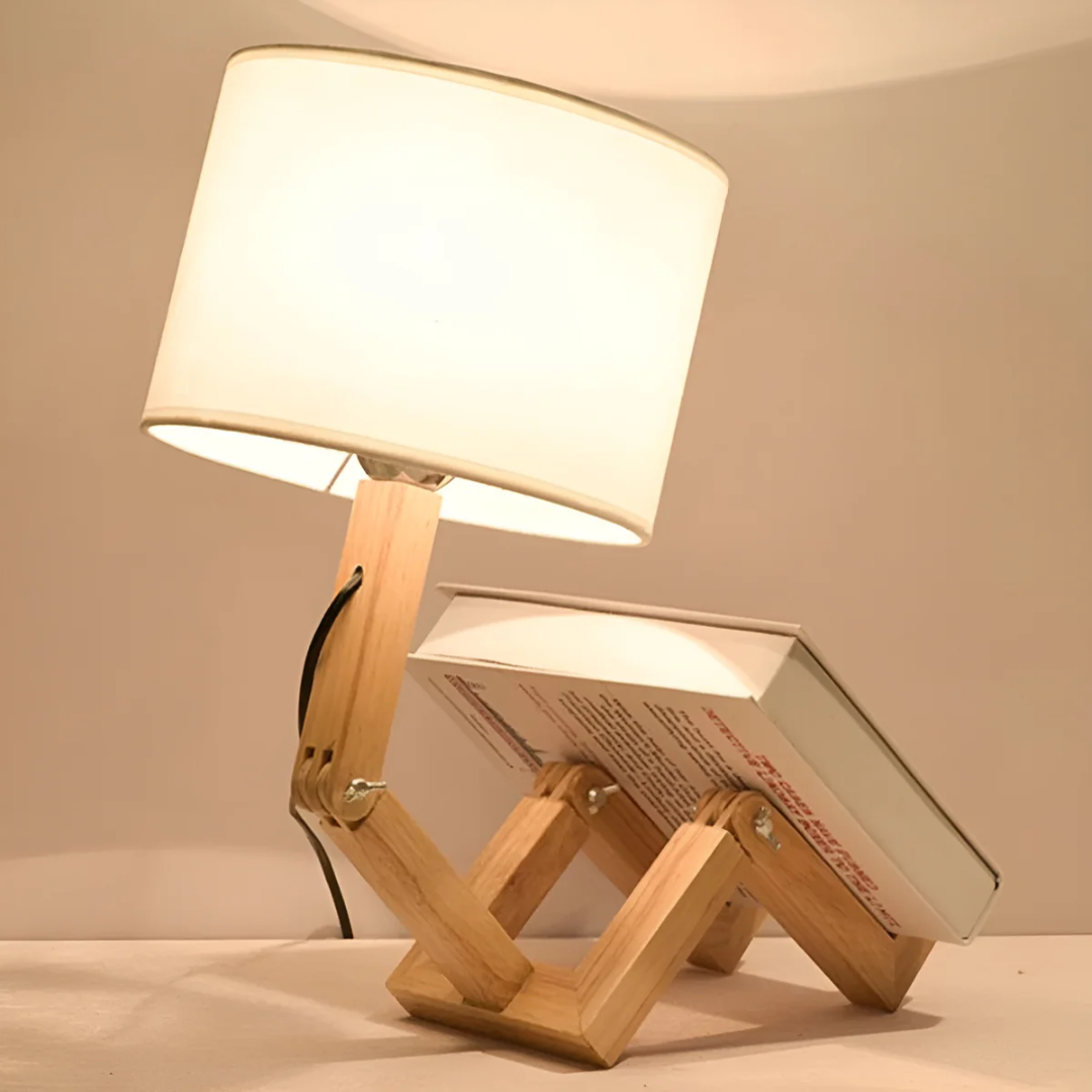Stolní lampa | Designové flexibilní dřevěné svítidlo
