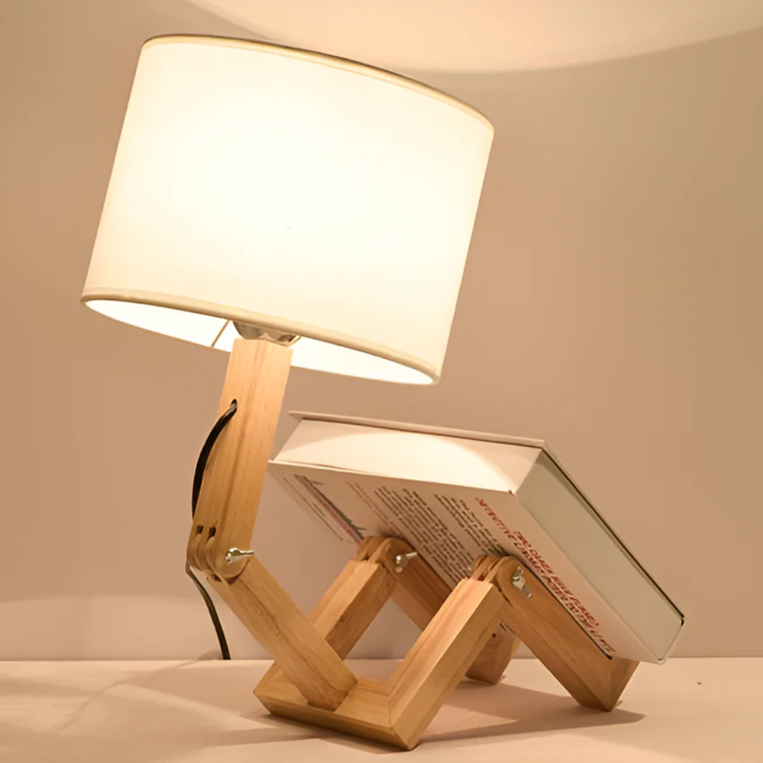 Stolní lampa | Designové flexibilní dřevěné svítidlo
