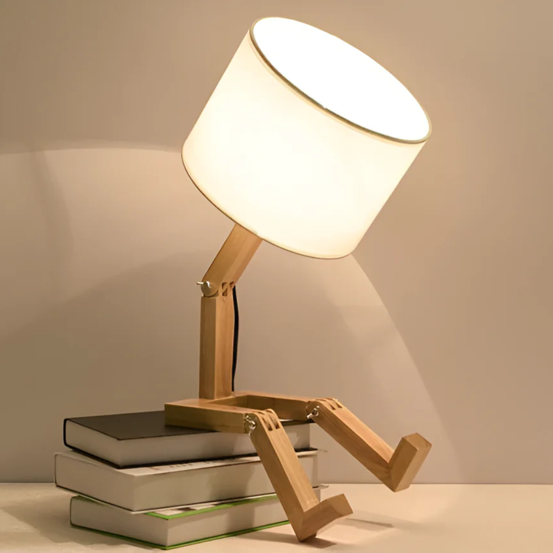 Stolní lampa | Designové flexibilní dřevěné svítidlo