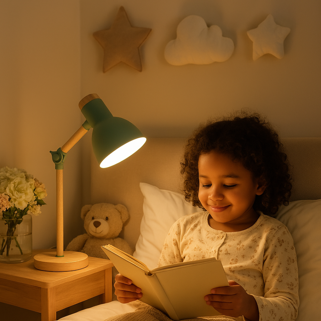 Stolní lampa v severském stylu s dřevěnou povrchovou úpravou – nastavitelná výška stolní a noční lampy pro minimalistický obývací pokoj a ložnici