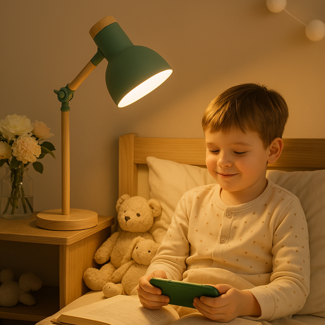 Stolní lampa v severském stylu s dřevěnou povrchovou úpravou – nastavitelná výška stolní a noční lampy pro minimalistický obývací pokoj a ložnici