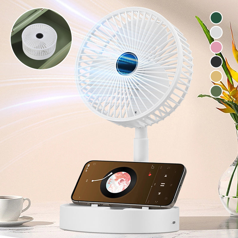 Stolní ventilátor s teleskopickým designem, přenosný a tichý