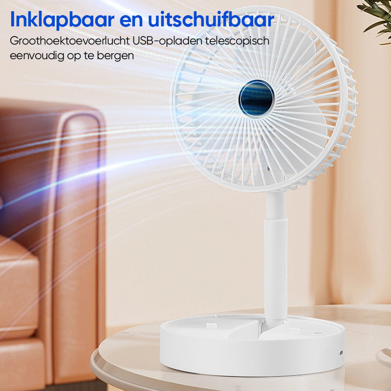 Stolní ventilátor s teleskopickým designem, přenosný a tichý