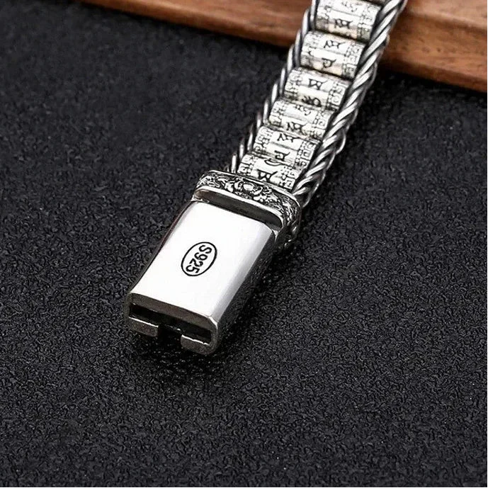 Stříbrný náramky se šesti symboly pravdy z mincovního stříbra
