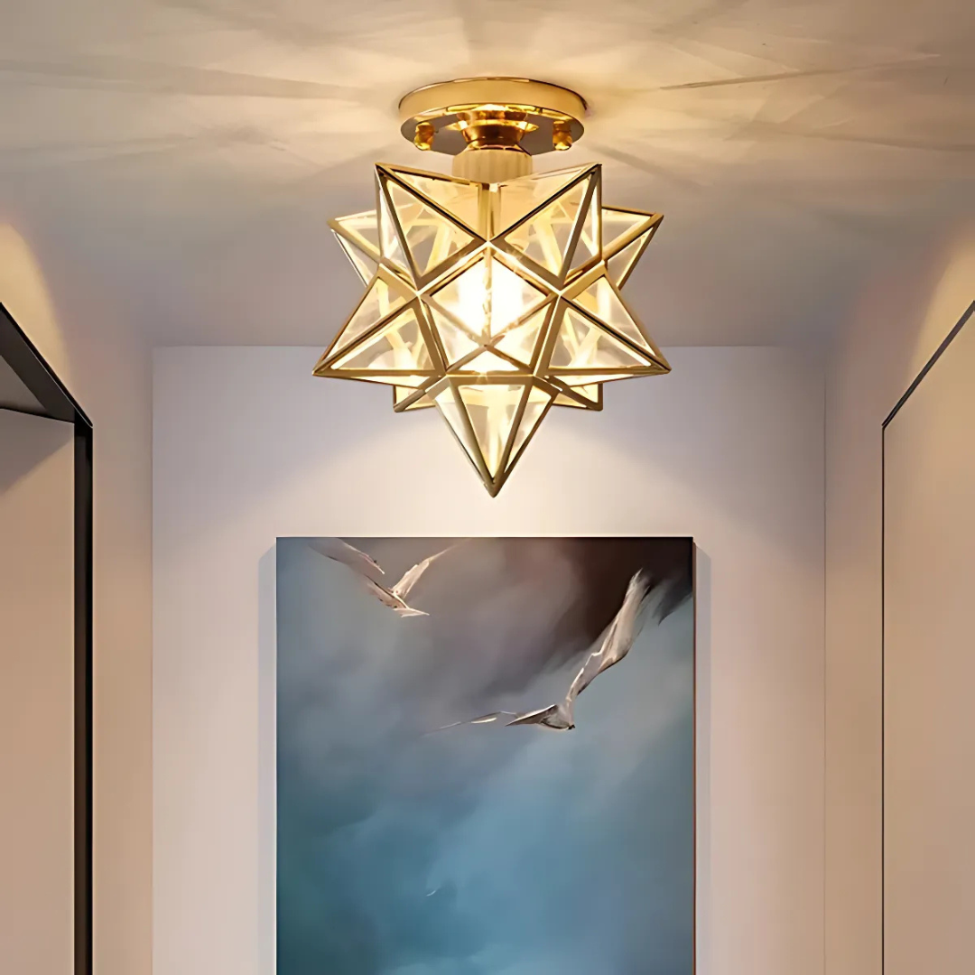 Stropní LED svítidlo | Elegantní geometrické světlo ve tvaru hvězdy