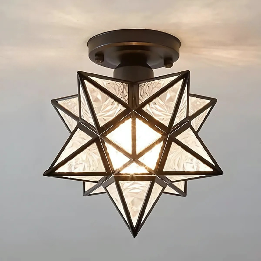Stropní LED svítidlo | Elegantní geometrické světlo ve tvaru hvězdy