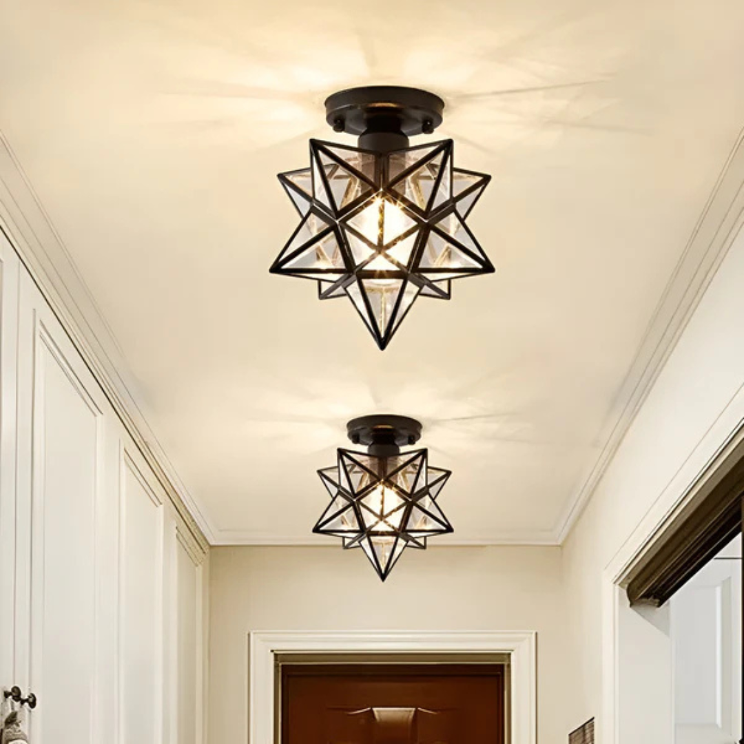 Stropní LED svítidlo | Elegantní geometrické světlo ve tvaru hvězdy