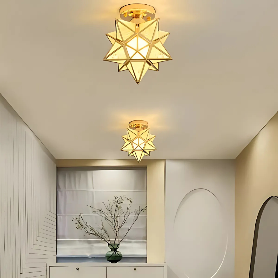 Stropní LED svítidlo | Elegantní geometrické světlo ve tvaru hvězdy