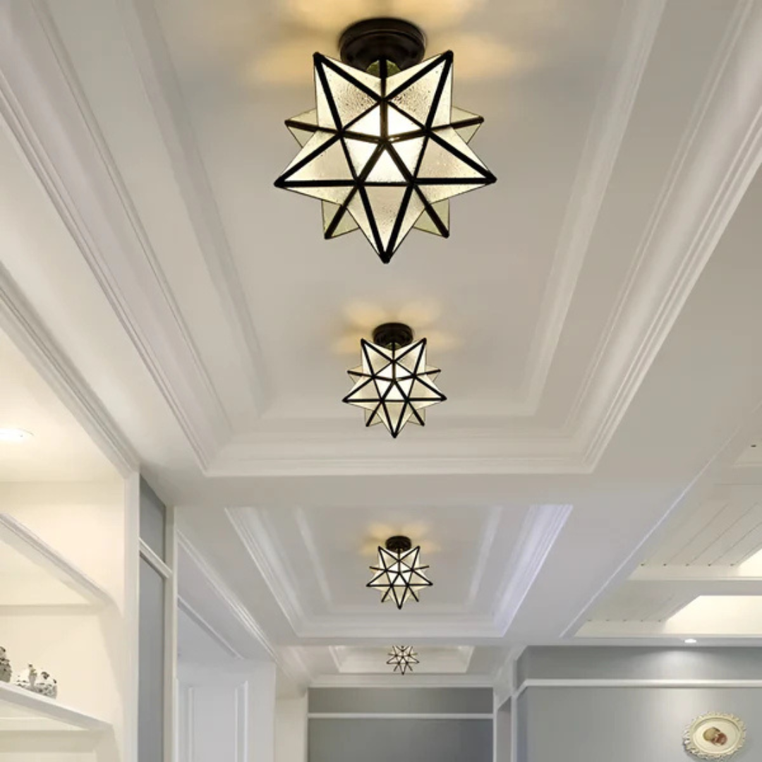 Stropní LED svítidlo | Elegantní geometrické světlo ve tvaru hvězdy