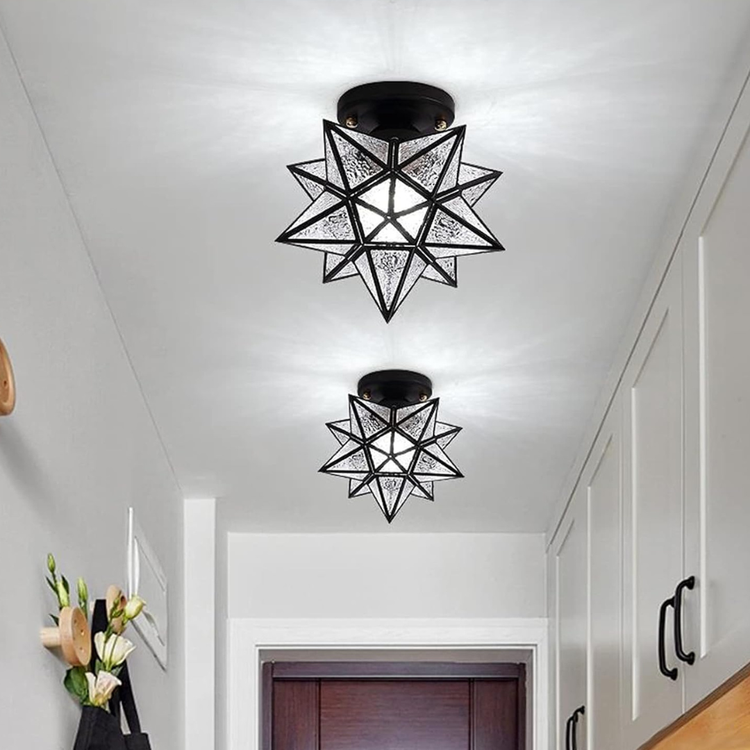 Stropní LED svítidlo | Elegantní geometrické světlo ve tvaru hvězdy