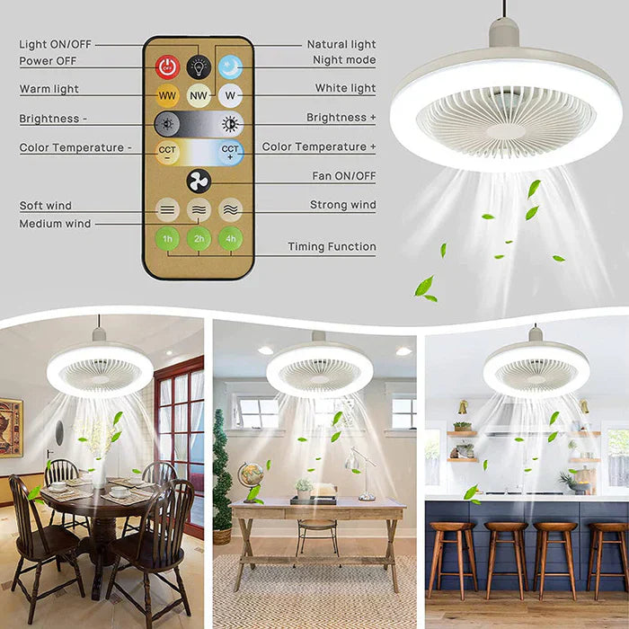 Stropní ventilátor s LED osvětlením a dálkovým ovládáním