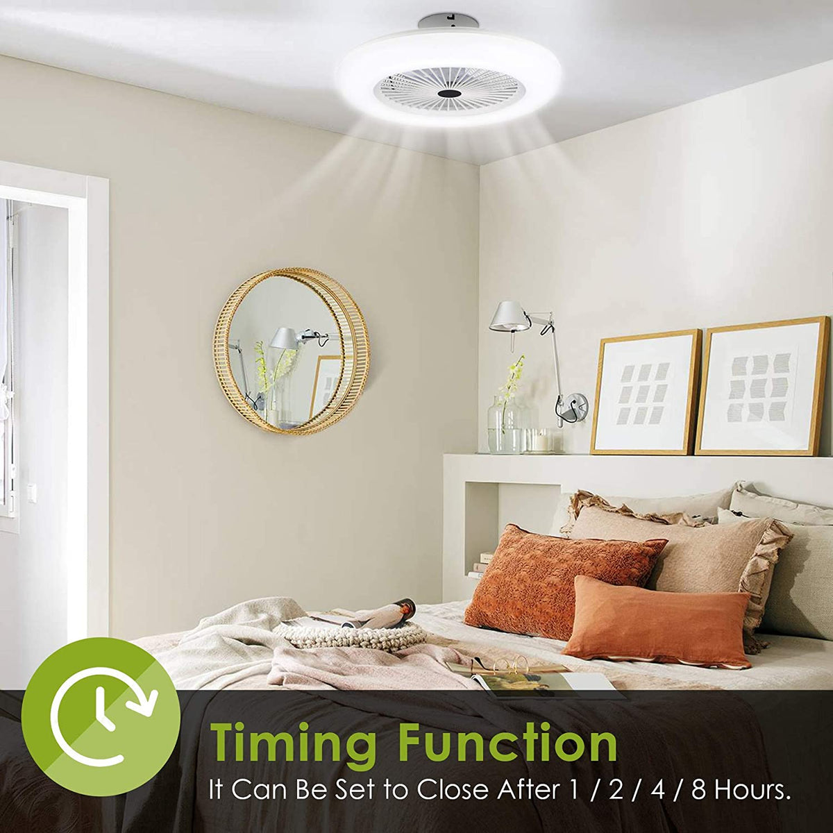 Stropní ventilátor s osvětlením 80 W s dálkovým ovládáním
