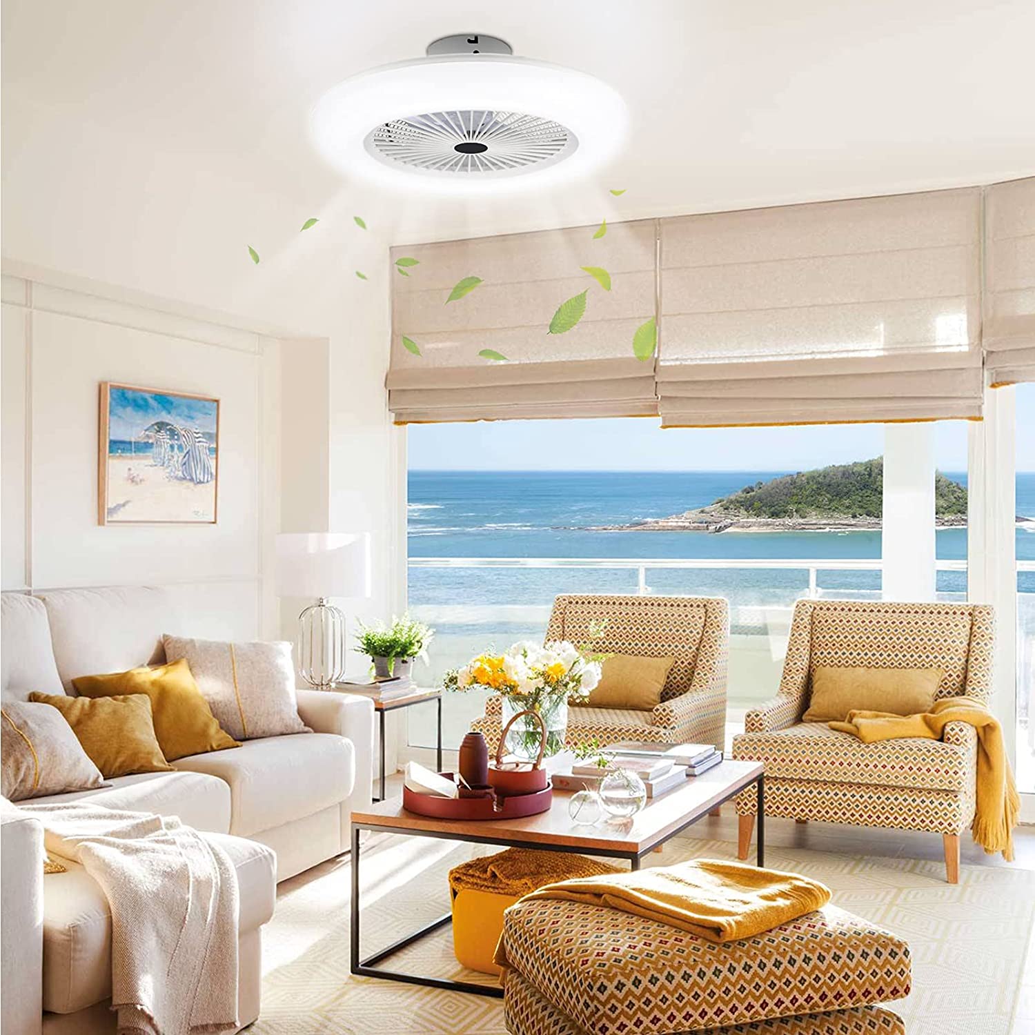 Stropní ventilátor s osvětlením 80 W s dálkovým ovládáním