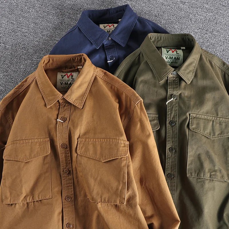Stylová košile v military stylu