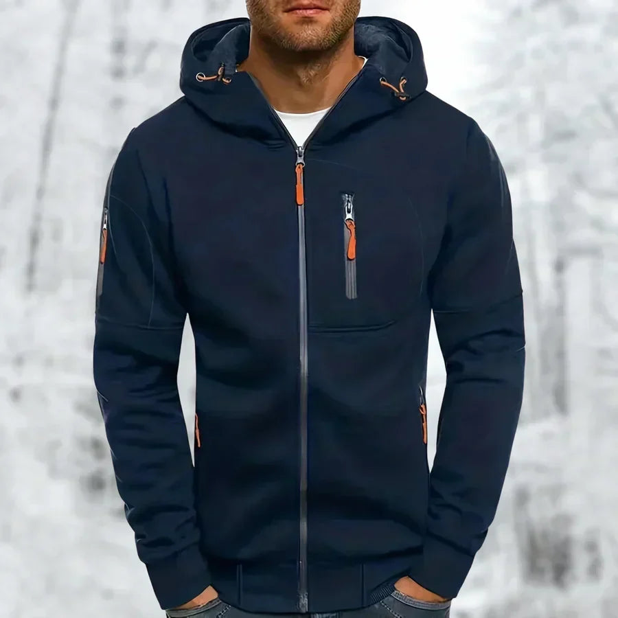 Stylová pánská mikina s kapucí na zip