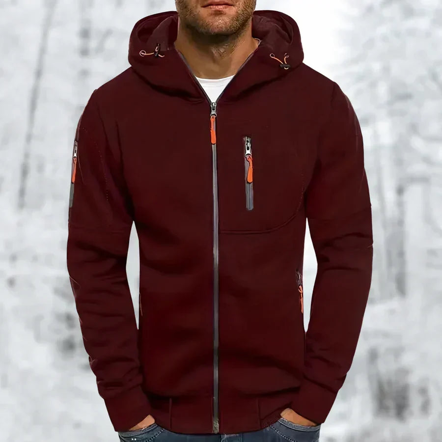 Stylová pánská mikina s kapucí na zip