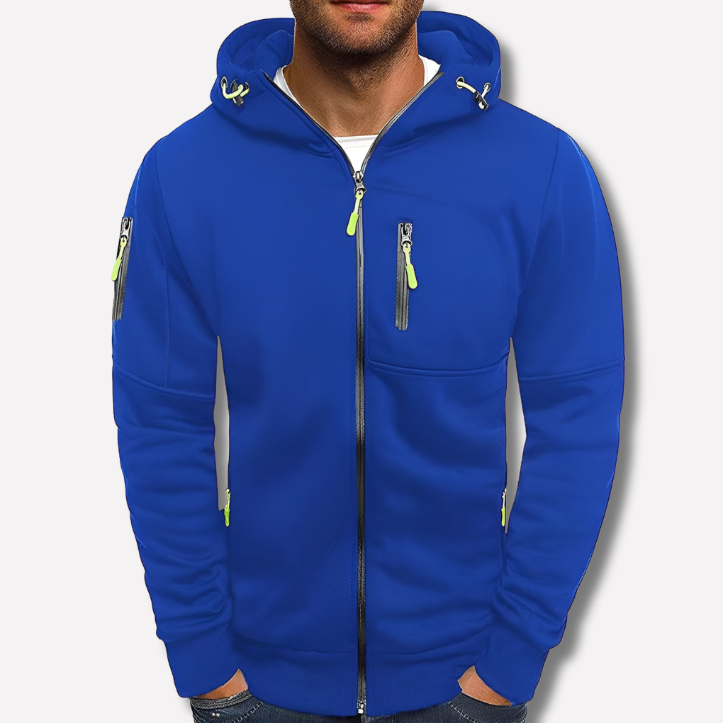 Stylová pánská mikina s kapucí na zip