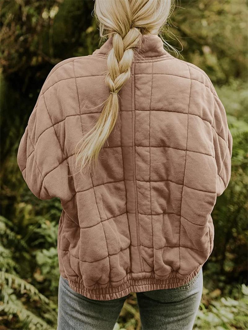 Stylová prošívaná bunda na zip
