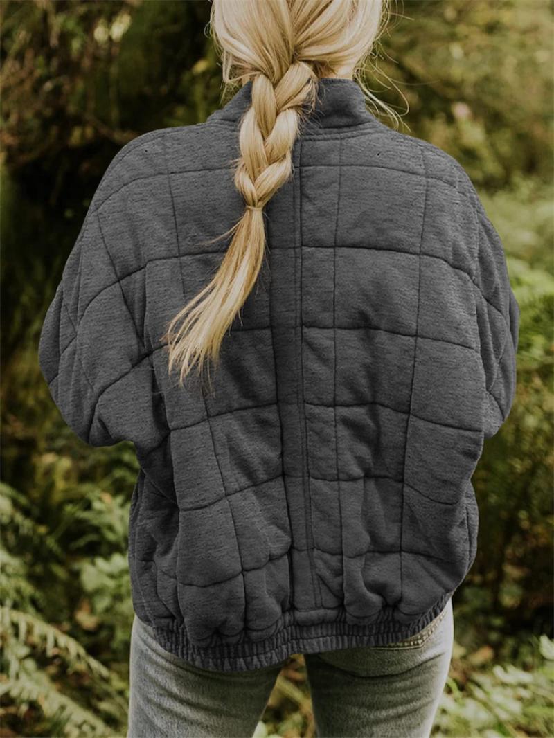 Stylová prošívaná bunda na zip