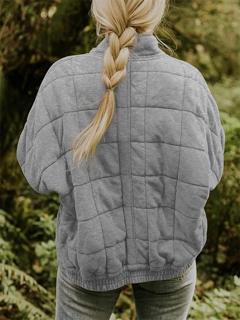 Stylová prošívaná bunda na zip