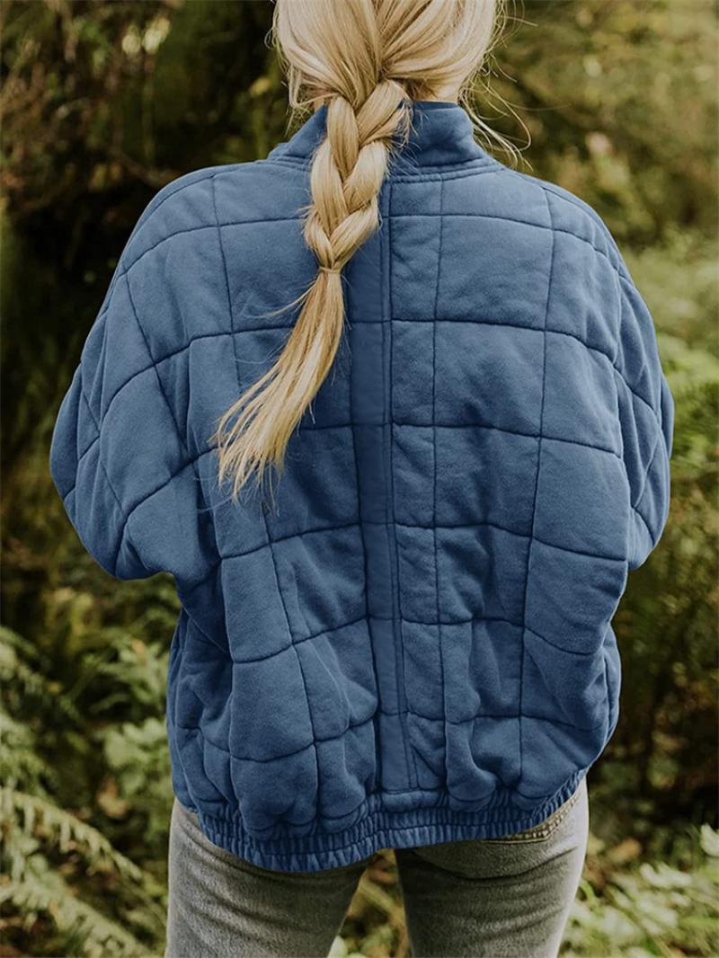 Stylová prošívaná bunda na zip