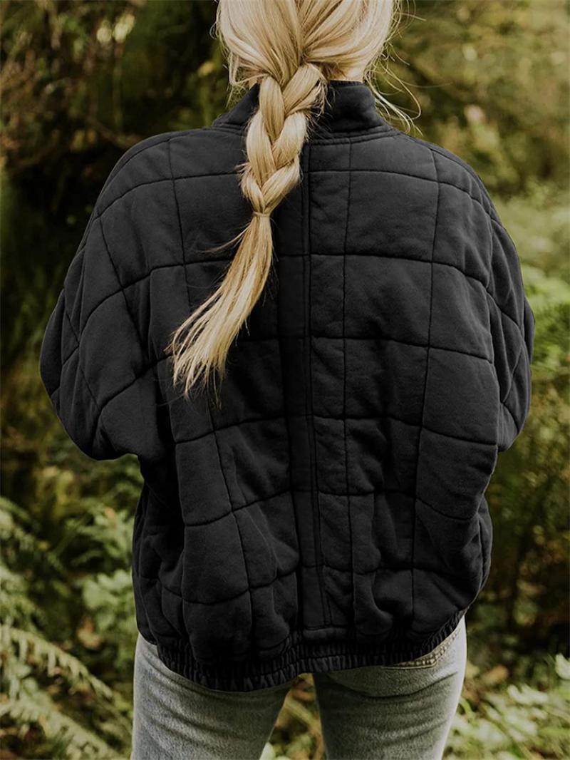 Stylová prošívaná bunda na zip