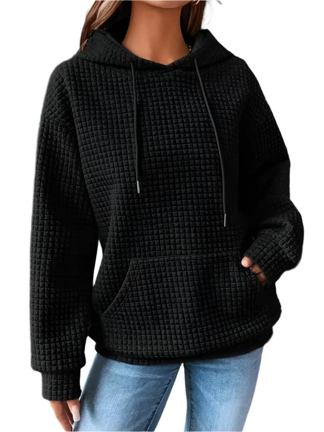 Stylová prošívaná mikina s kapucí