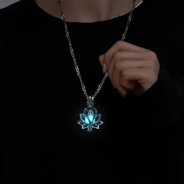 Svítící náhrdelník s lotosovým květem