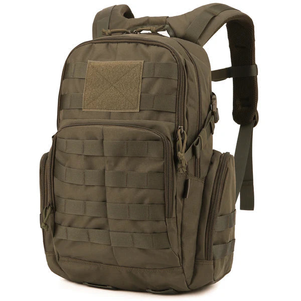Taktický batoh 25 l - voděodolný 600D - MOLLE a přihrádka na hydratační vak - zelený, černý a khaki