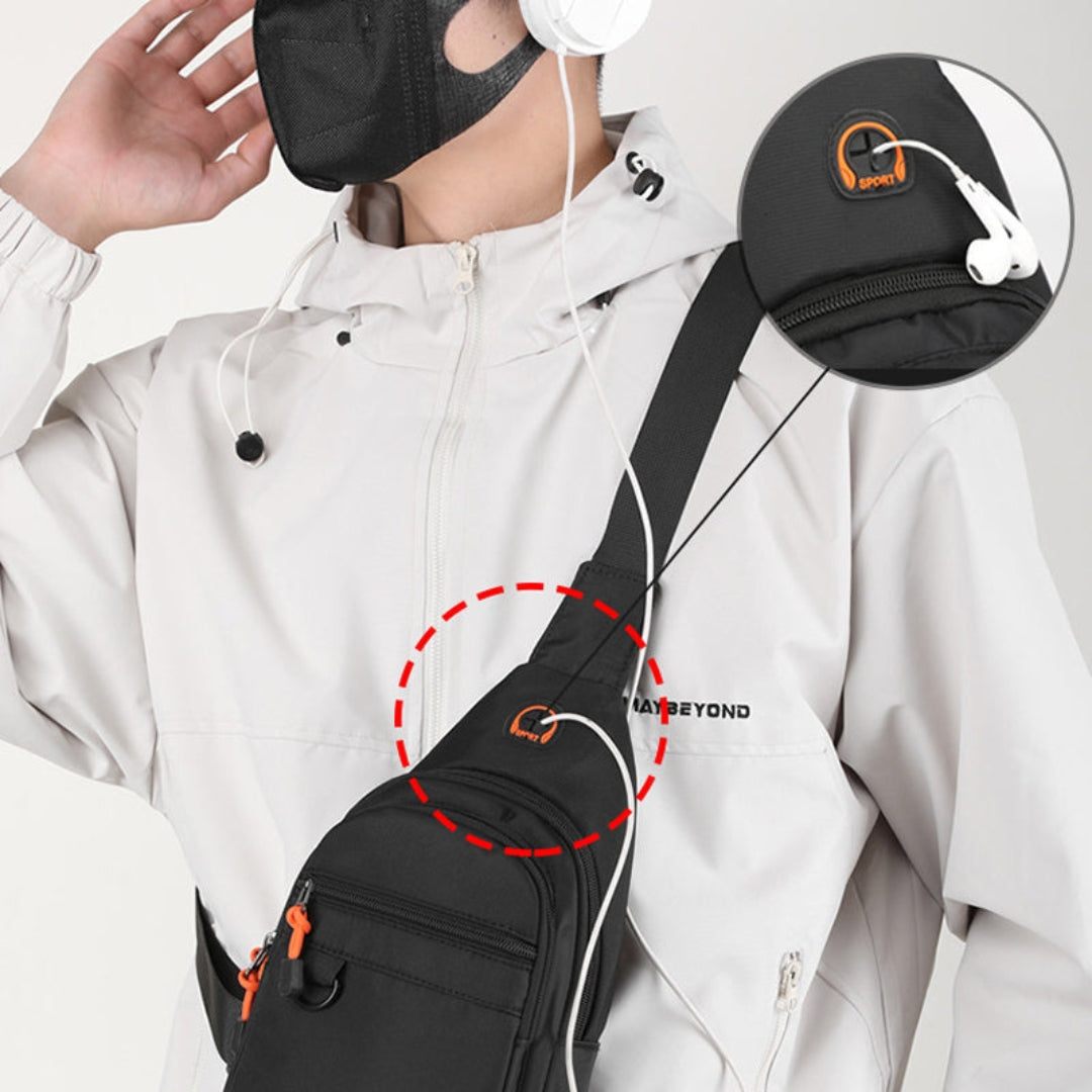 Taška přes rameno – vodotěsná crossbody s více kapsami