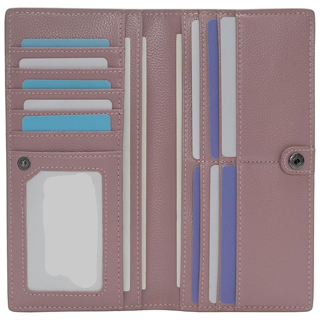 Tenké kožené pouzdro na karty s RFID ochranou, ultratenká peněženka