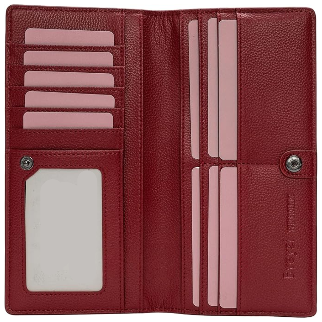 Tenké kožené pouzdro na karty s RFID ochranou, ultratenká peněženka
