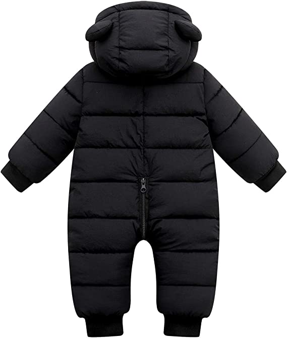 Teplá a pohodlná dětská zimní kombinéza s oušky