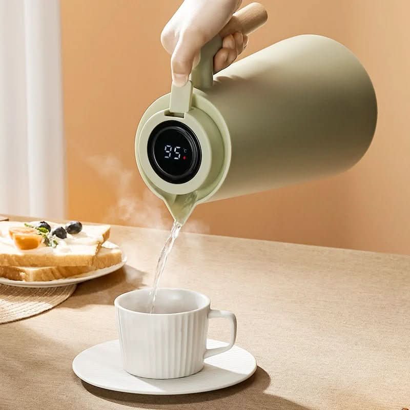 Termokonvice s digitálním ukazatelem a dvoustěnnou nerezovou ocelí 1 l
