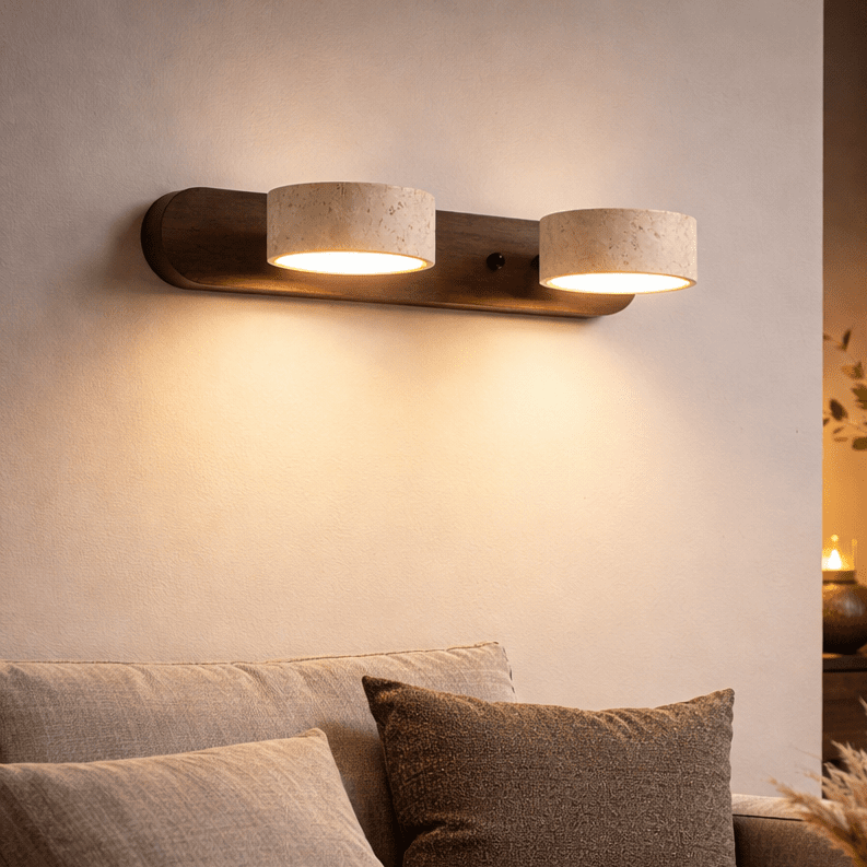Travertinové nástěnné LED svítidlo pro architektonický luxus