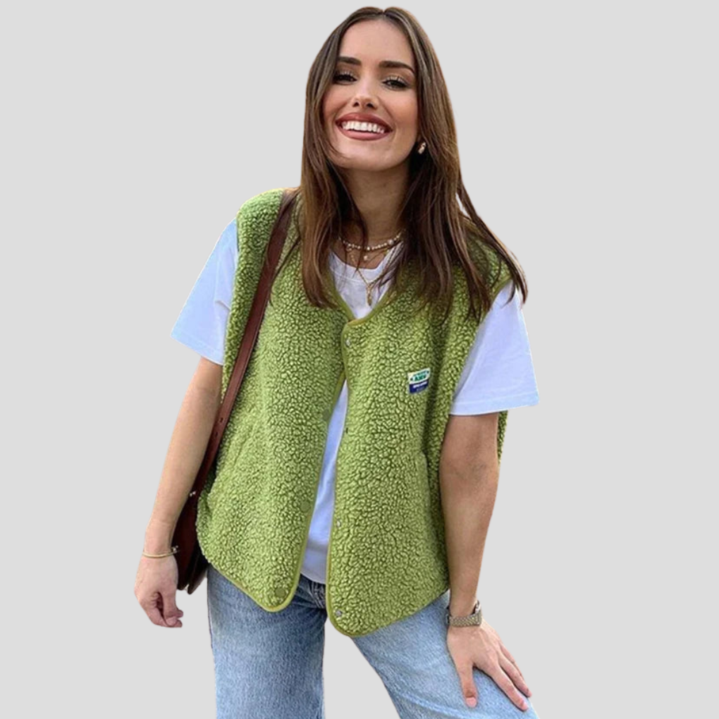 Trendy dámská vlněná vestička