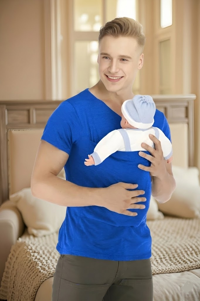 Tričko na nošení dětí ve stylu šátku pro nošení bez použití rukou