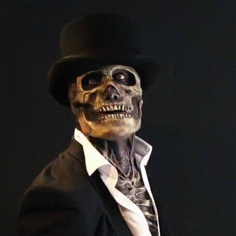 Ultra realistický halloweenský kostým kostlivce s maskou