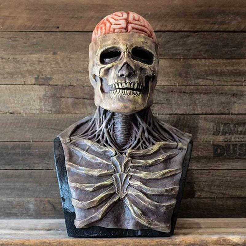 Ultra realistický halloweenský kostým kostlivce s maskou