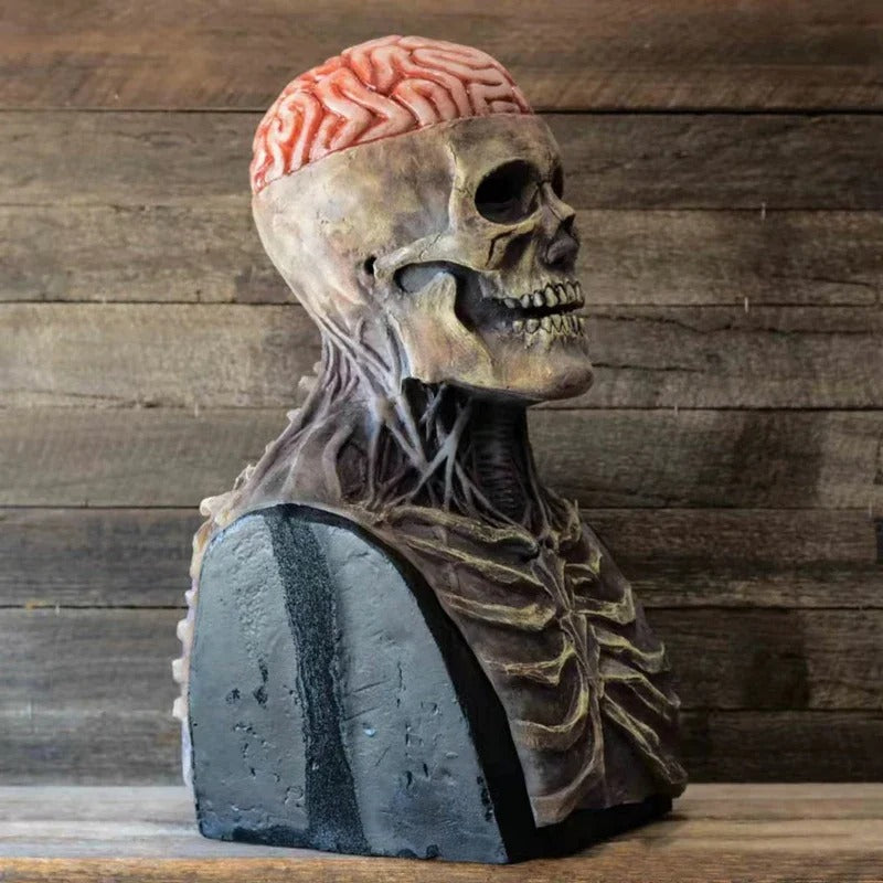 Ultra realistický halloweenský kostým kostlivce s maskou