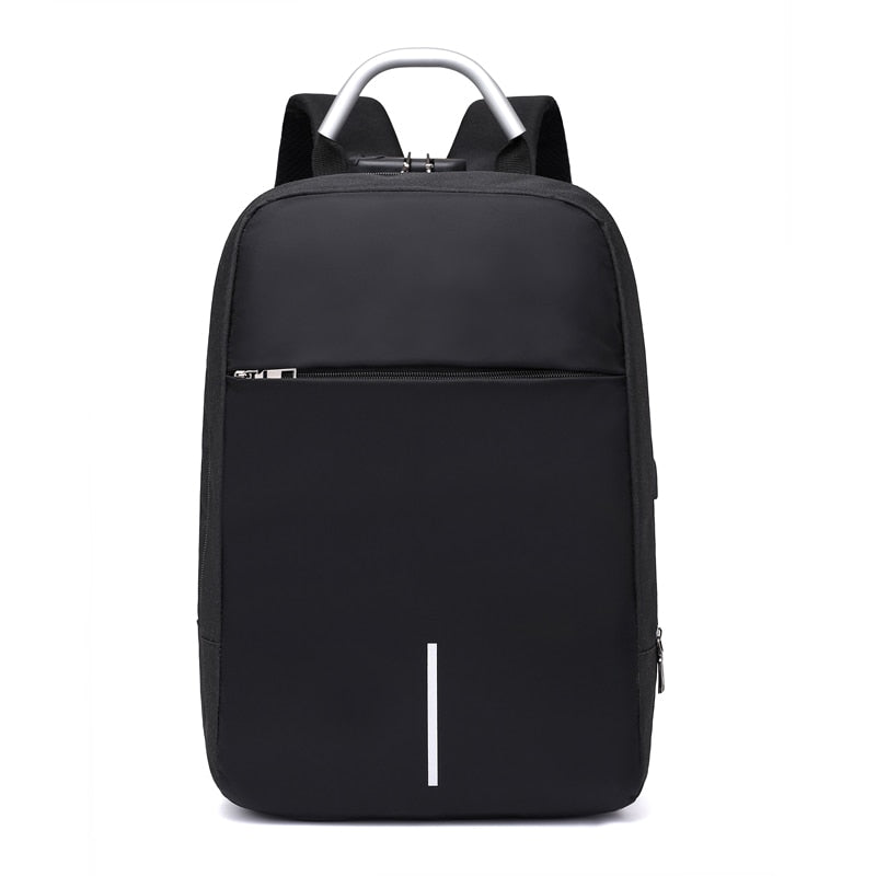 Unisex batoh na notebook proti krádeži s USB nabíjením a skrytými zipy