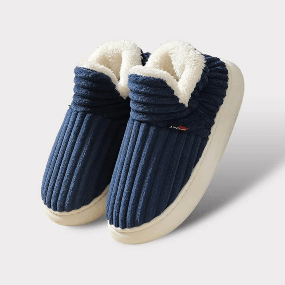 Unisex domácí papuče z měkkého plyše s protiskluzovým ergonomickým designem